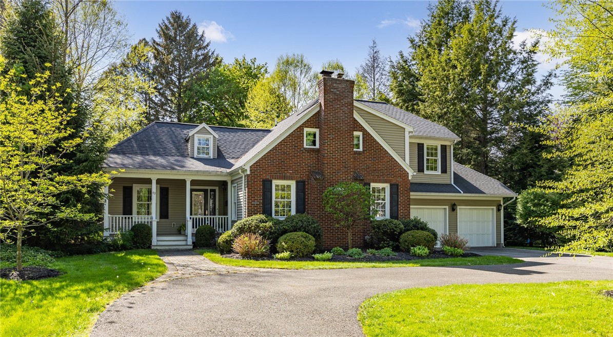 43 Crestline Road Pittsford, NY 14618 - Photo 1 of 1 Stately Brick & Vinyl Facade, Circular Driveway, H