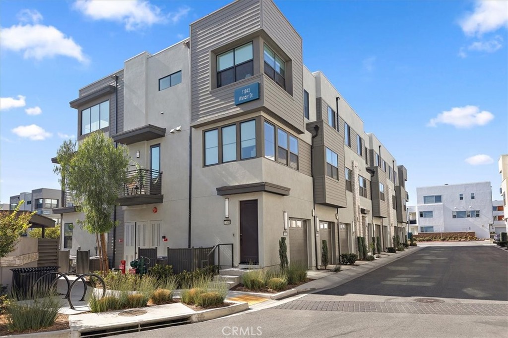 a front view of a building