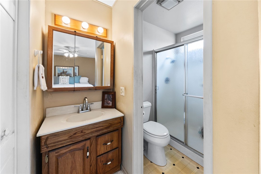 1981 Chevy Chase Drive Brea, CA 92821 - Photo 51 of 52 a bathroom with a sink a toilet and shower