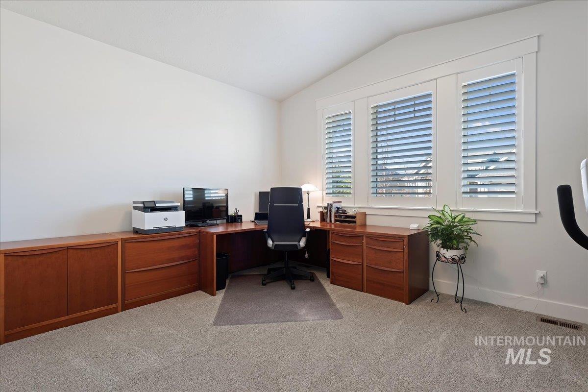 280 North Boulder Rdg Way Eagle, ID 83616 - Photo 20 of 50 Carpeted office with lofted ceiling