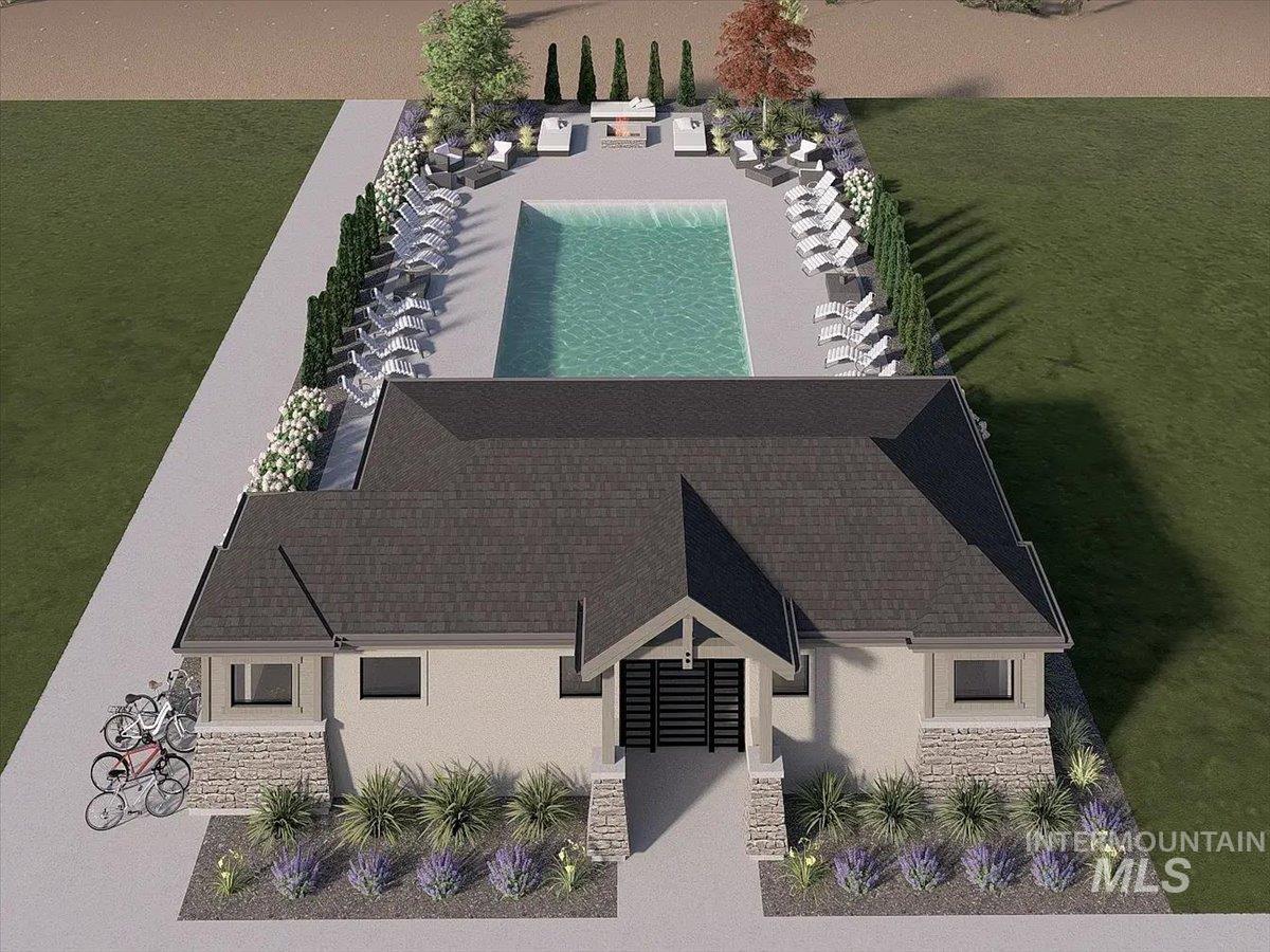 280 North Boulder Rdg Way Eagle, ID 83616 - Photo 47 of 50 View from above of property with a pool