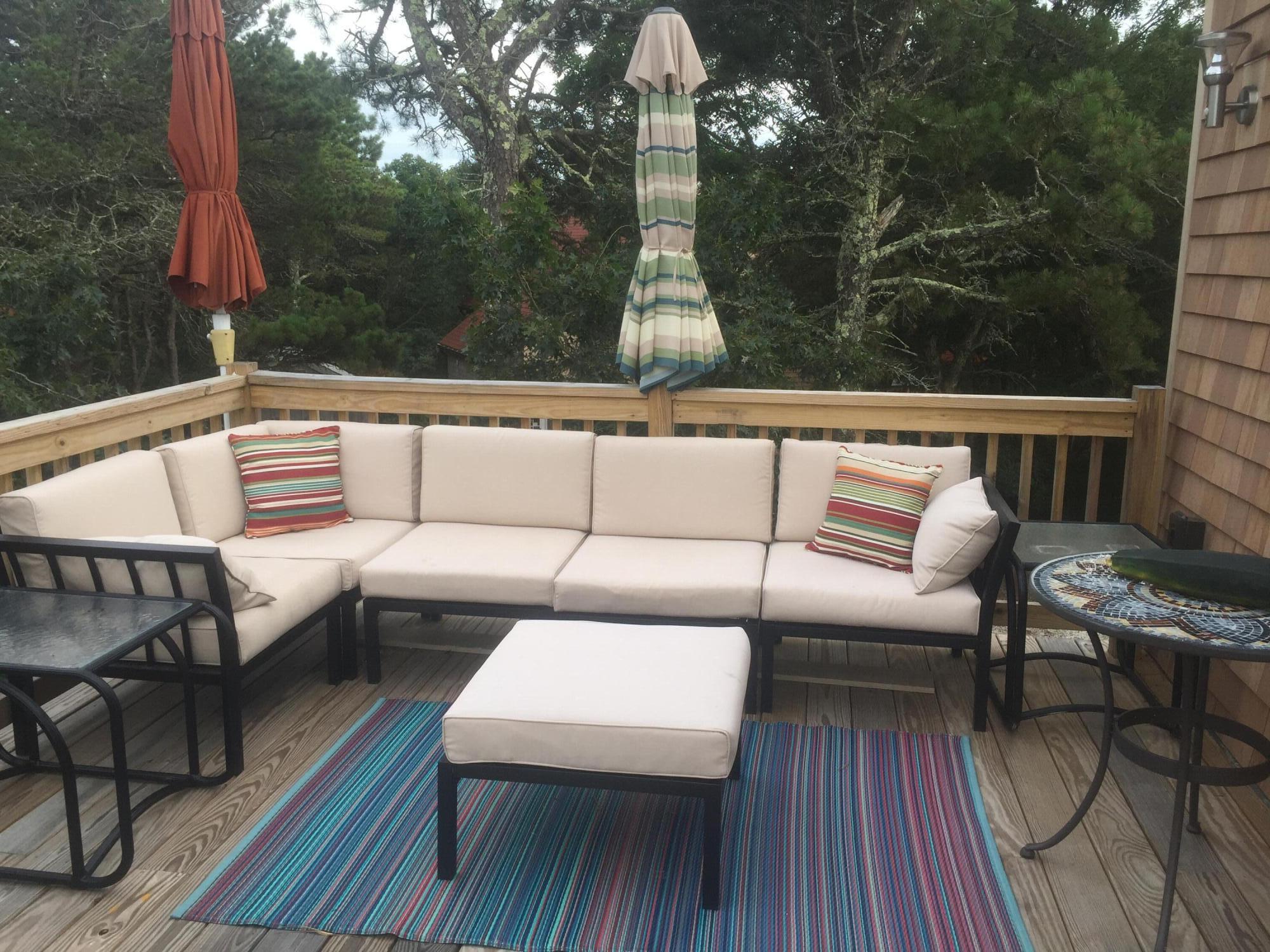 9 Kinnikinnick Road Truro, MA 02666 - Photo 25 of 38 SEATING AREA TOP DECK OF GUEST HOUSE