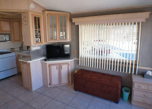 a view of a utility room and window