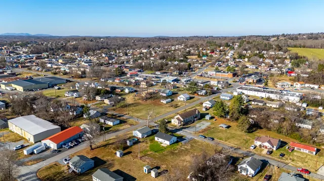 an aerial view of a city