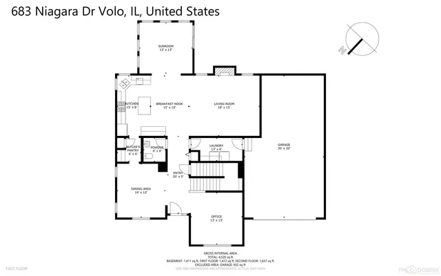 $499,999 | 683 Niagara Drive, Volo, IL 60073