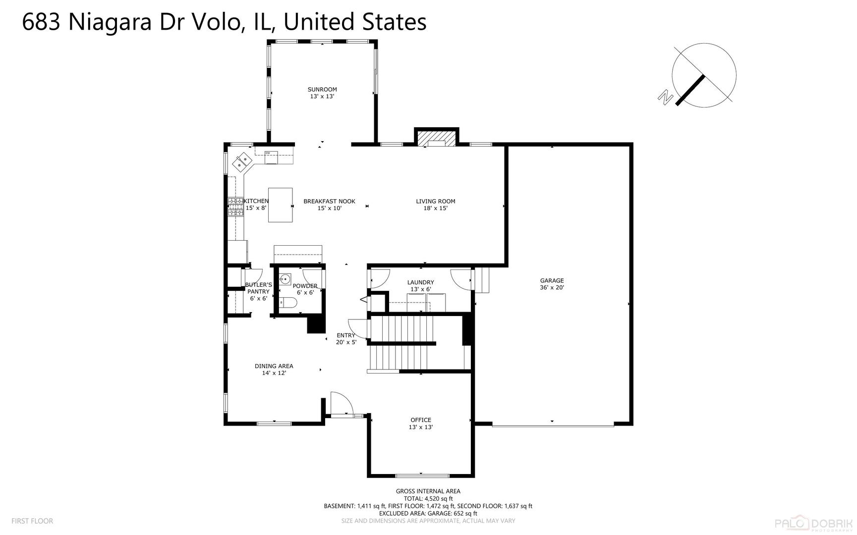 683 Niagara Drive Volo, IL 60073 - Photo 22 of 25 a picture of a floor plan