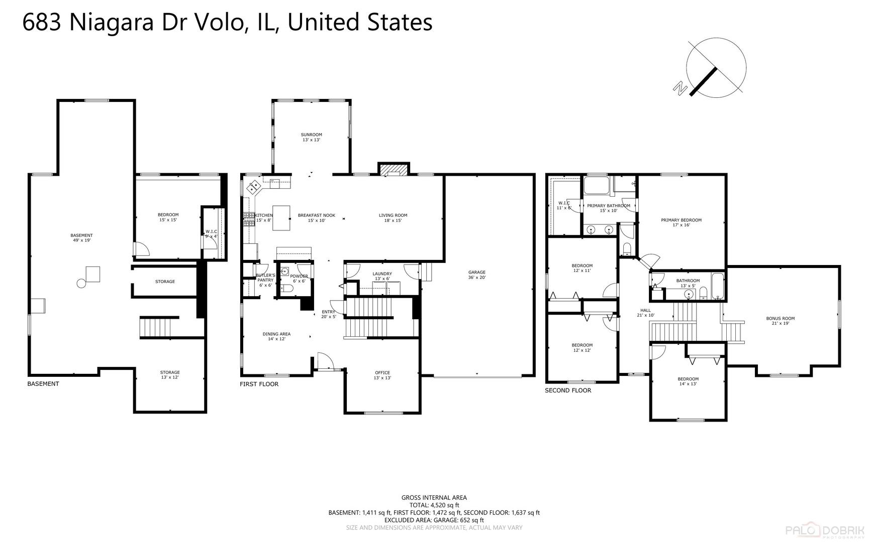 683 Niagara Drive Volo, IL 60073 - Photo 25 of 25 a picture of a floor plan