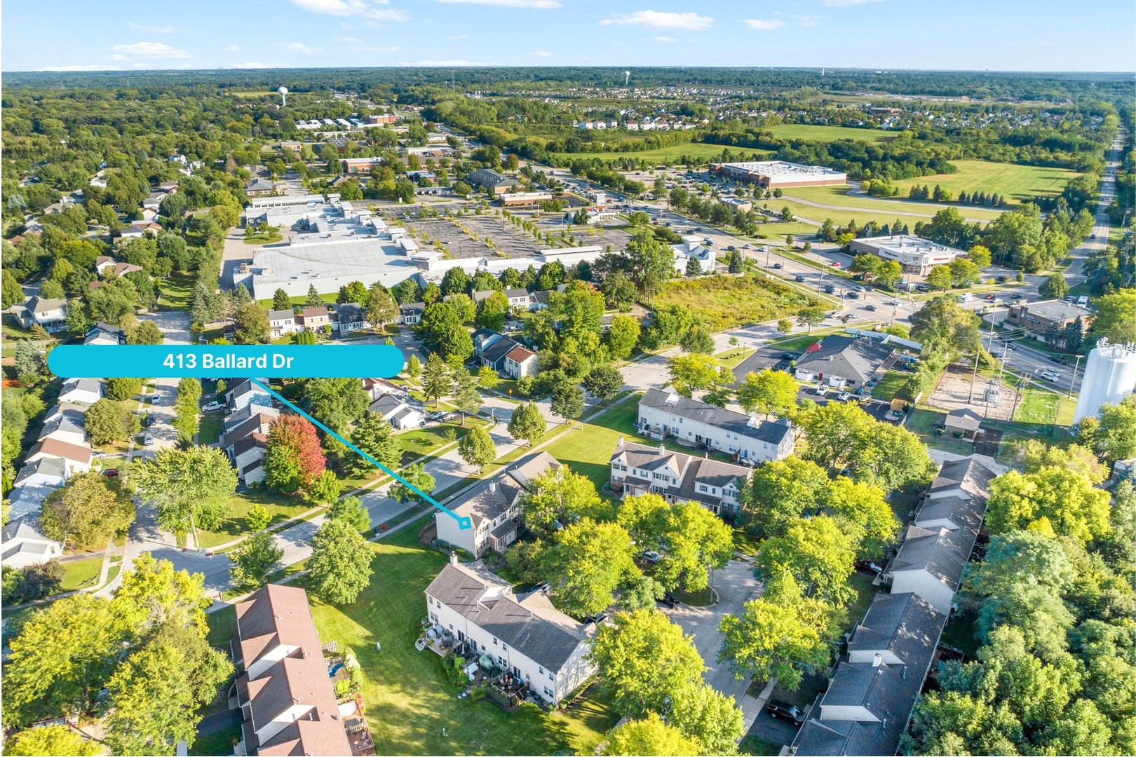 413 Ballard Drive Algonquin, IL 60102 - Photo 23 of 35 an aerial view of residential houses with outdoor space