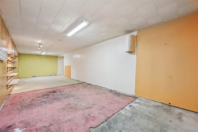 a view of a big room with a wooden floor