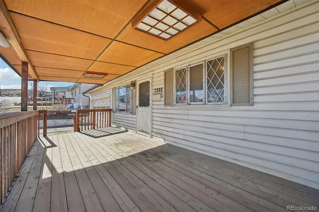 a view of a roof deck