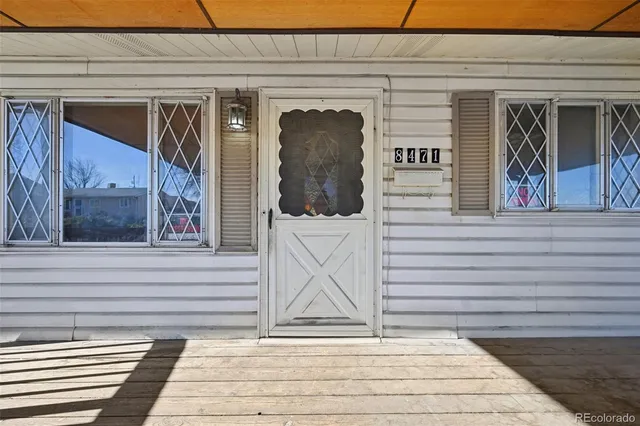 a view of a door of the house