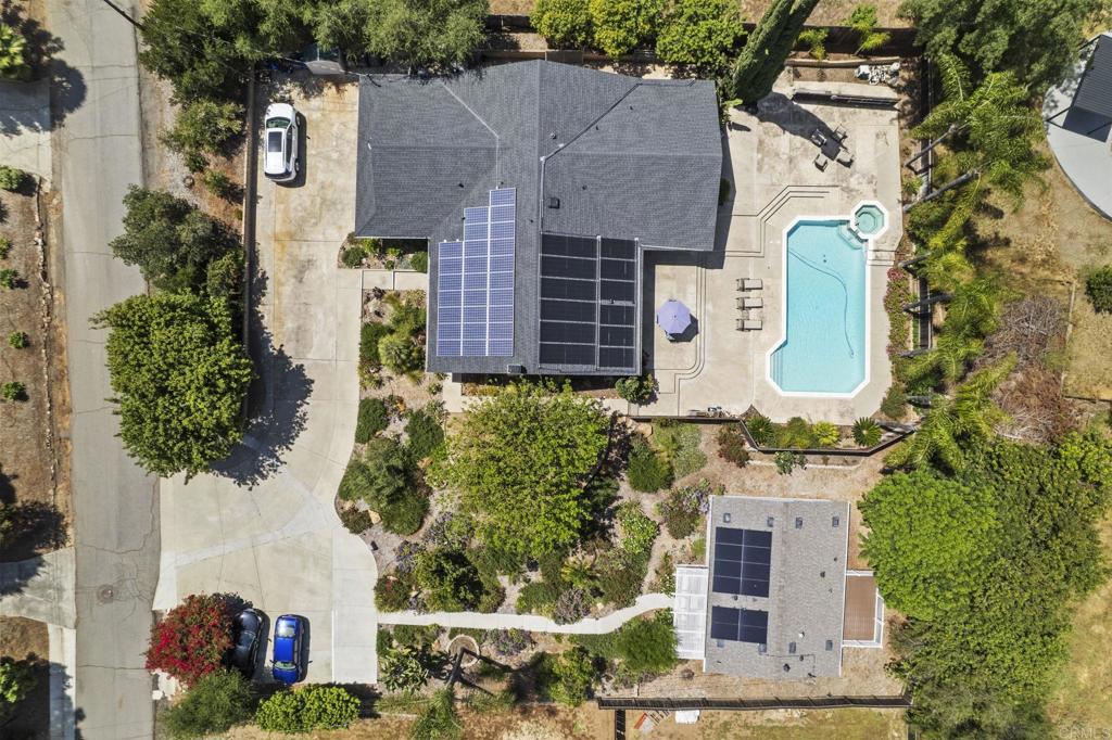 1973 Felicita Road Escondido, CA 92025 - Photo 6 of 55 aerial view of a house with a yard and potted plants