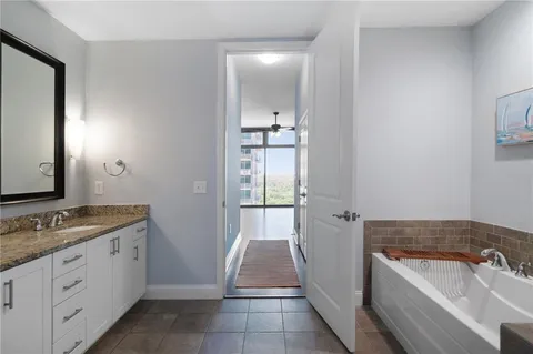 a bathroom with a sink and a bathtub