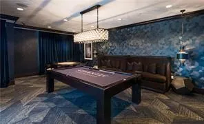 a table and chairs in a room