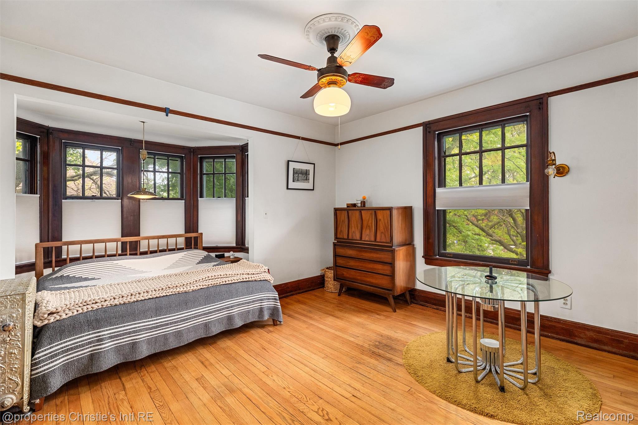 36 Longfellow Street Detroit, MI 48202 - Photo 45 of 81 Bedroom featuring light wood finished floors and ceiling fan