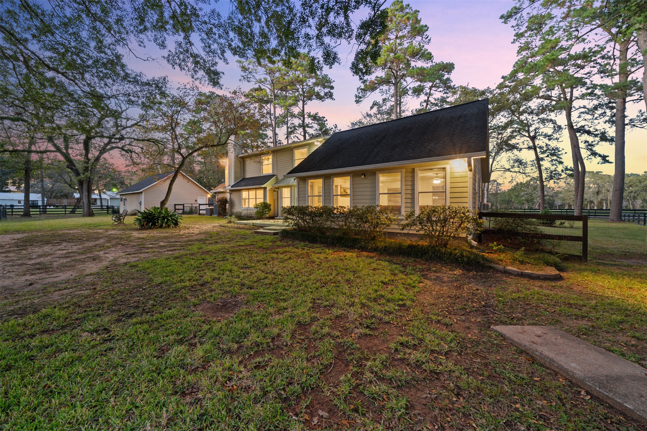 22323 Roberts Cemetery Road Hockley, TX 77447 - Photo 35 of 50 a view of a house with a back yard