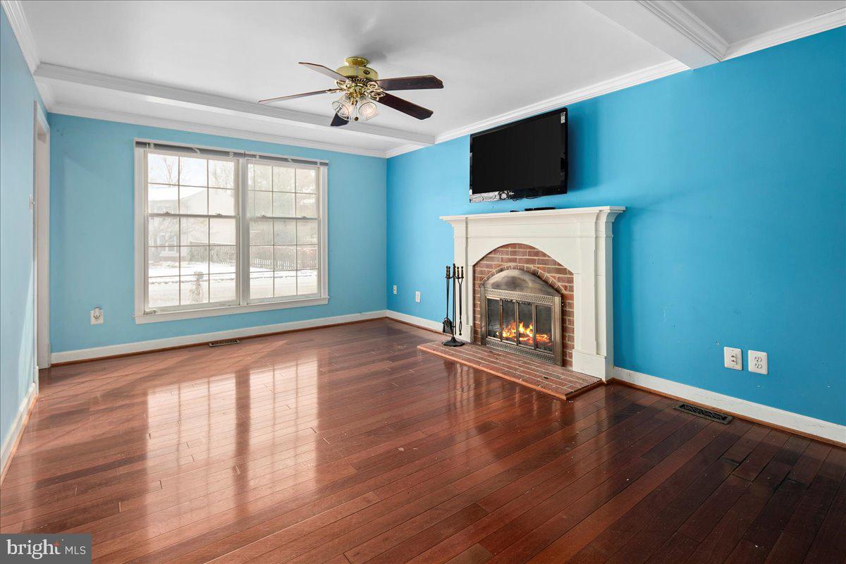 12814 Pinecrest Road Herndon, VA 20171 - Photo 13 of 31 Intricate Ceiling Detail, Wood Burning Fireplace