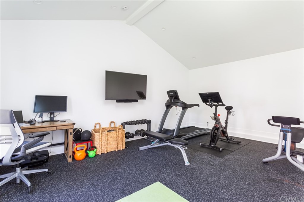 477 Magnolia Street Costa Mesa, CA 92627 - Photo 29 of 29 a view of a workspace with gym equipment