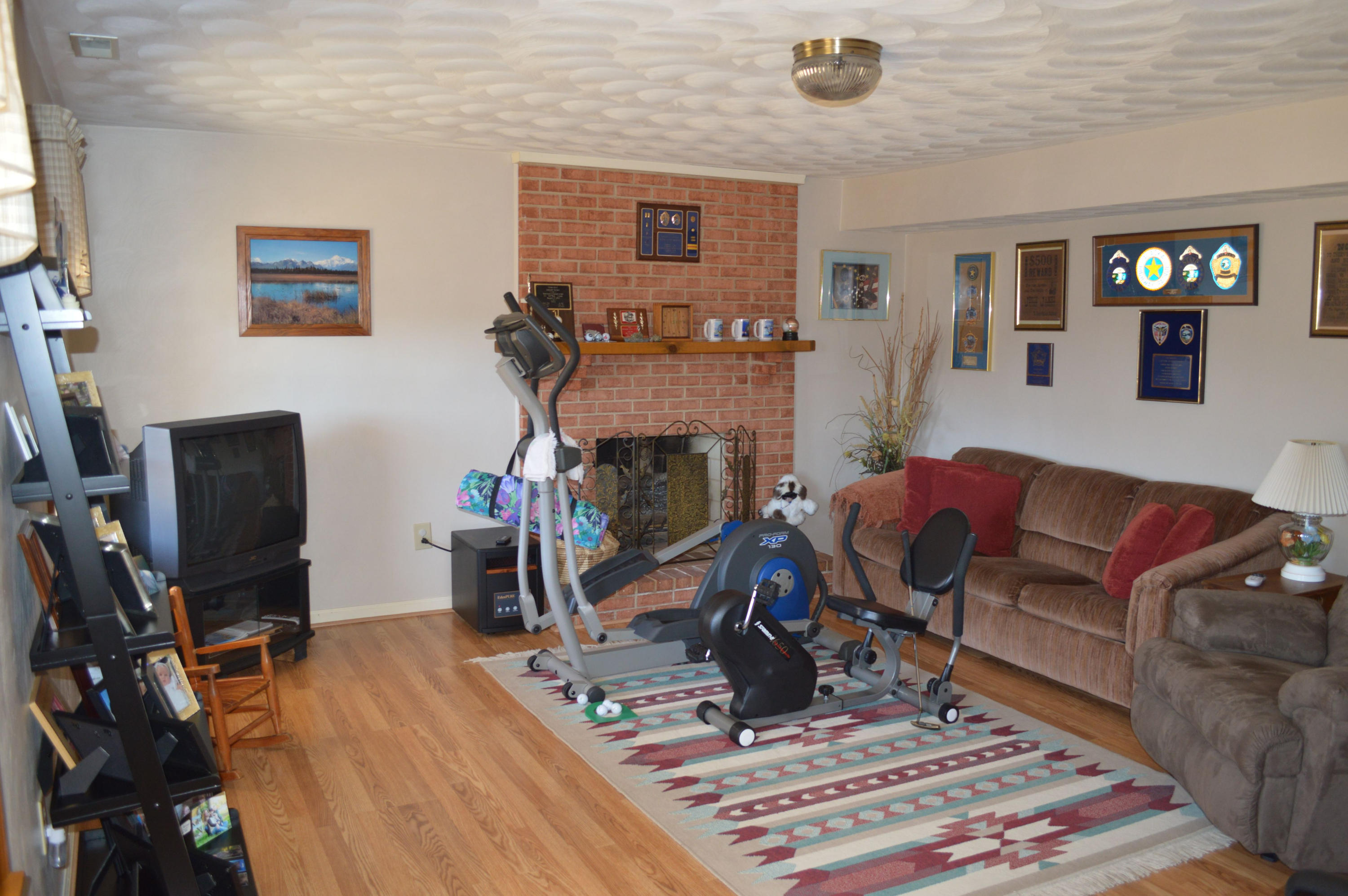 92 Oak Crest Drive Blue Ridge, VA 24064 - Photo 14 of 48 a living room with furniture a fireplace and paintings on the wall