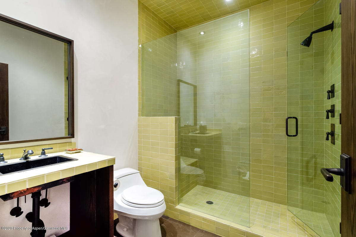 263 Park Avenue Aspen, CO 81611 - Photo 32 of 32 a bathroom with a sink a toilet and shower