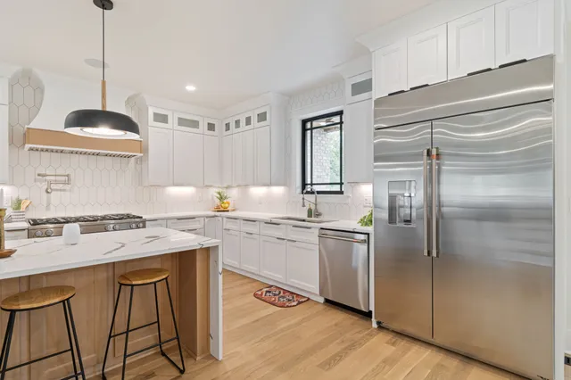 a living room with furniture and a couch