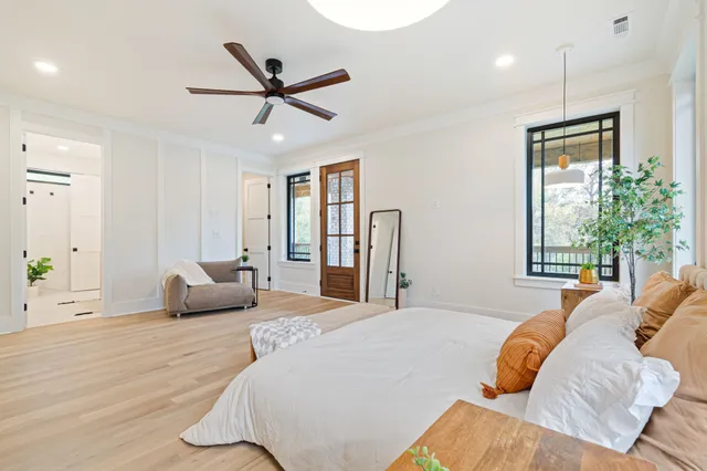 a view of a balcony with an outdoor space