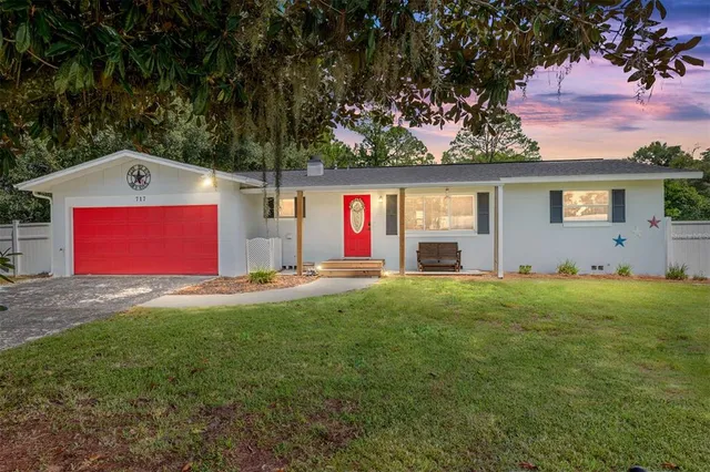 a house view with a garden space