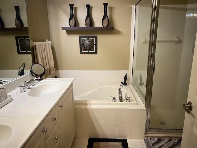 a bathroom with a sink and a bathtub