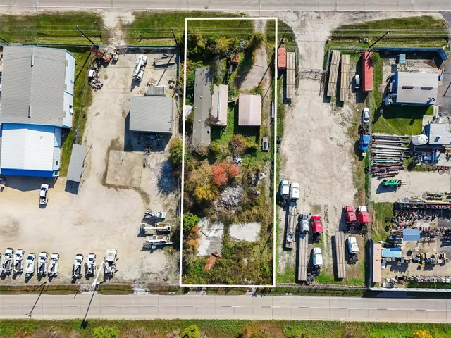 an aerial view of multiple house