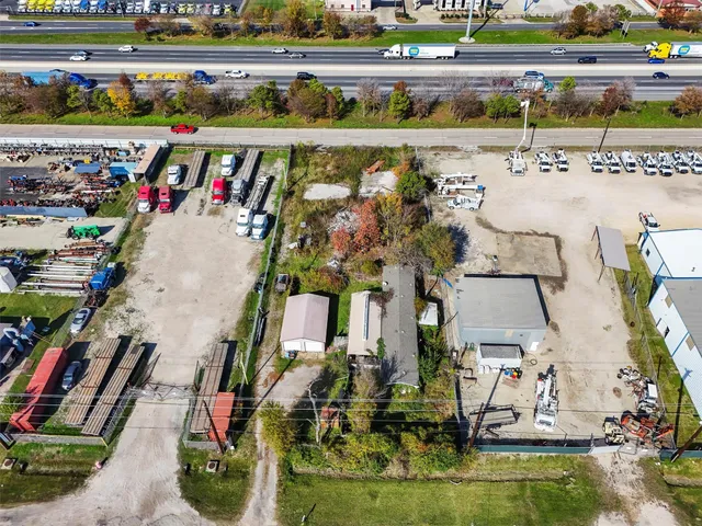 an aerial view of multiple house