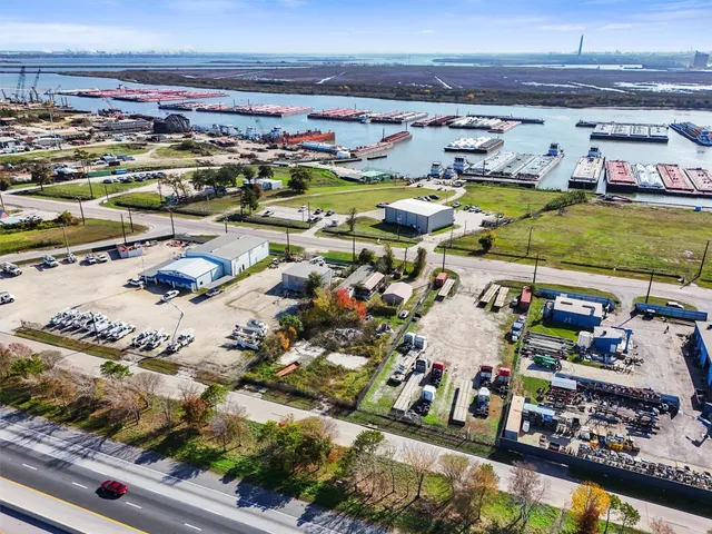 an aerial view of a city