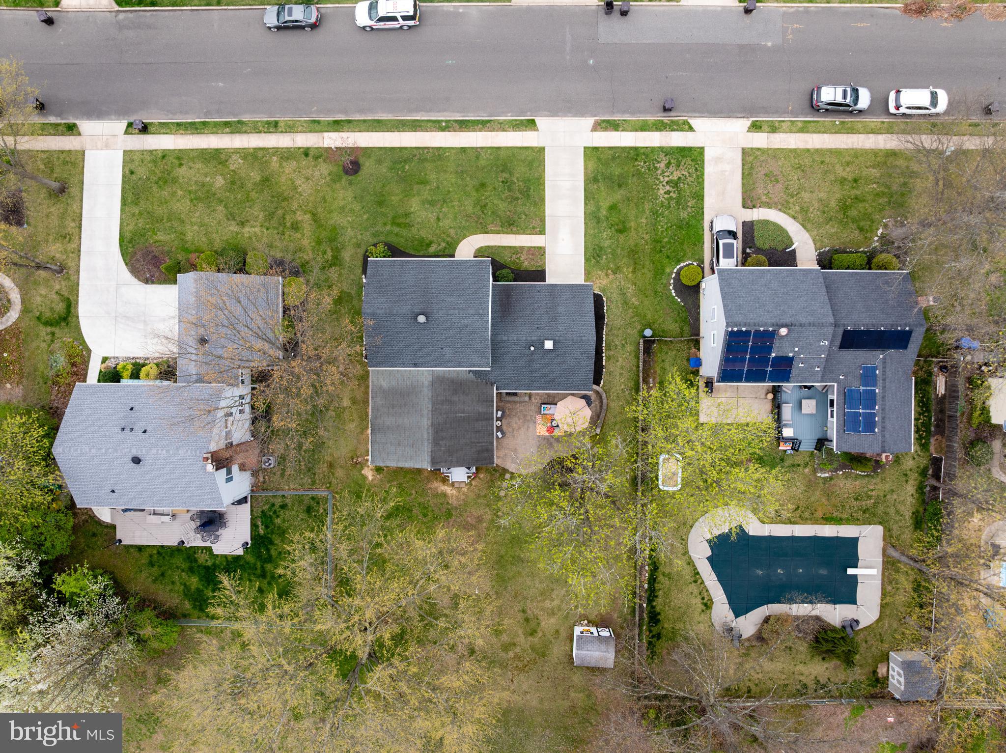179 Forge Road Delran, NJ 08075 - Photo 32 of 35 an aerial view of a house with a yard pool windows and yard