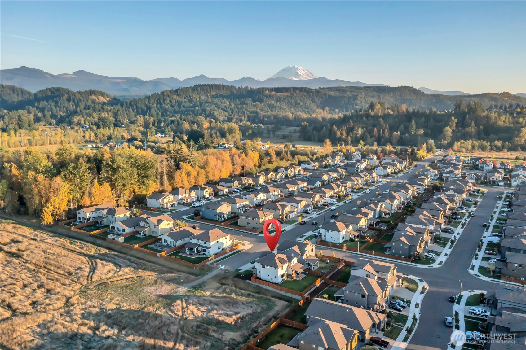 291 South Sergeant Street Buckley, WA 98321 - Photo 37 of 38 an aerial view of residential house with outdoor space and river