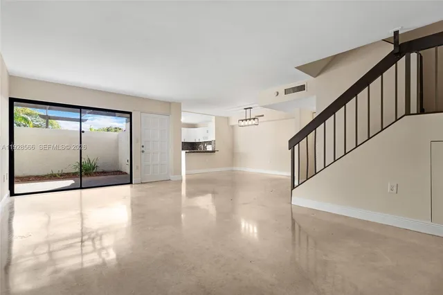 a view of an entryway with a window