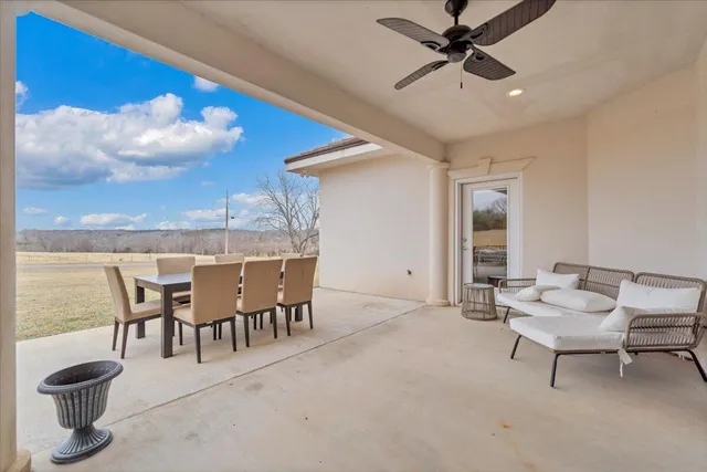 a front view of a house with a garage