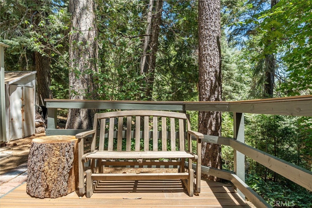 816 Fern Road Lake Arrowhead, CA 92385 - Photo 26 of 35 a view of a porch with furniture