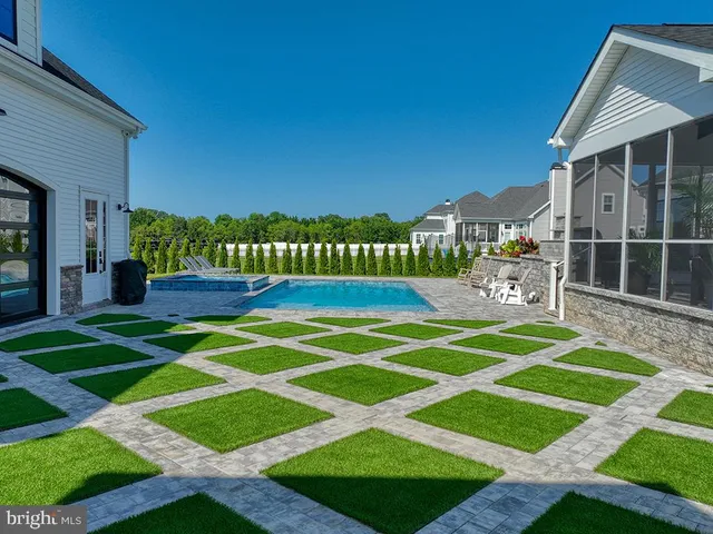 an aerial view of a house having outdoor space