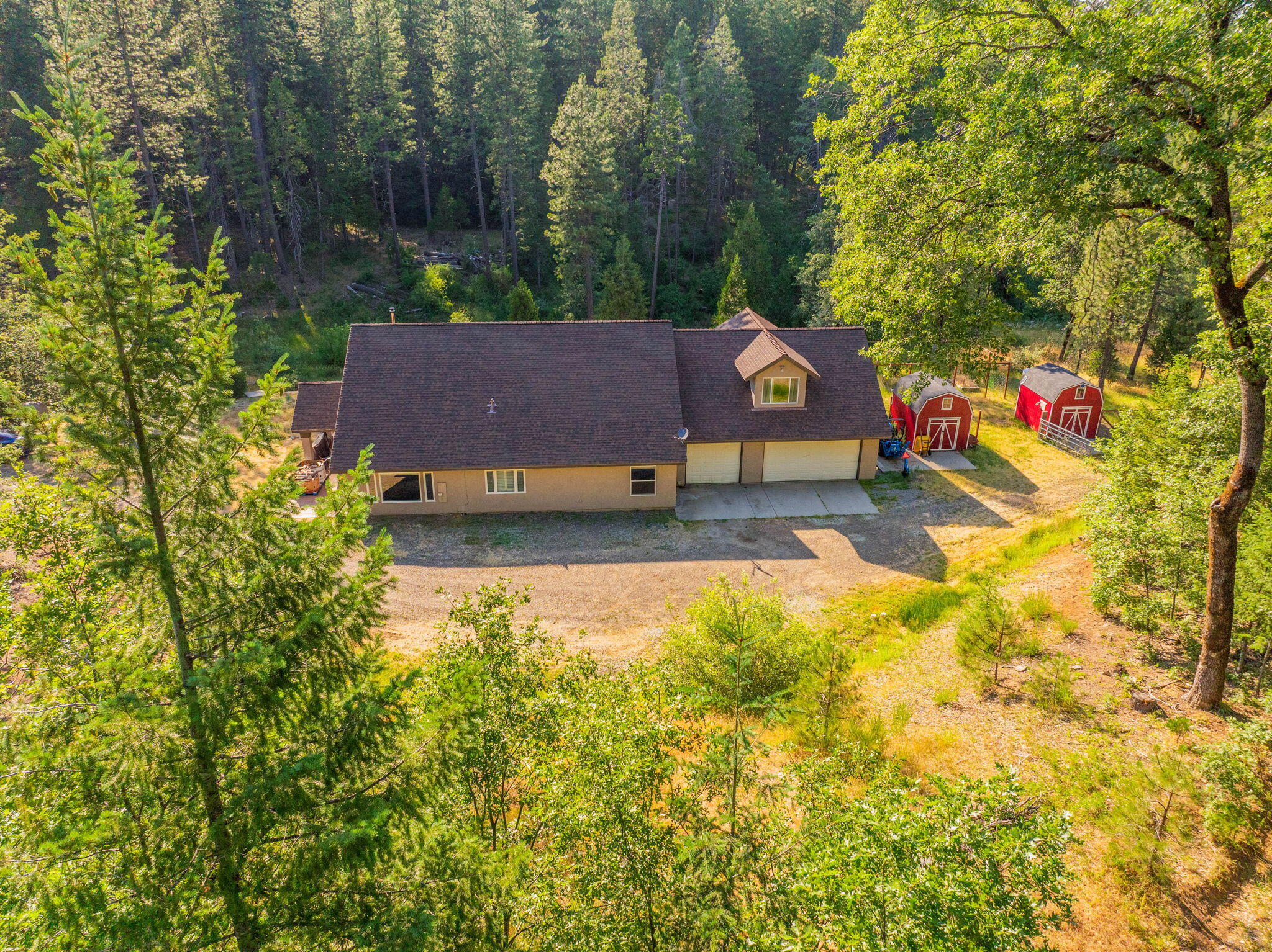 15399 Star Flower Road Oak Run, CA 96069 - Photo 40 of 44 a house view with a garden space