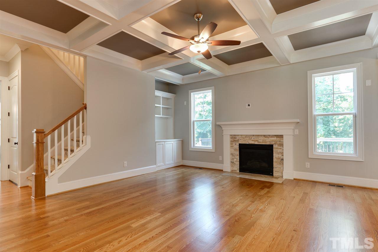 1103 Temple Street Raleigh, NC 27609 - Photo 5 of 30 Large family room open to kitchen with 10 foot coffered ceiling
