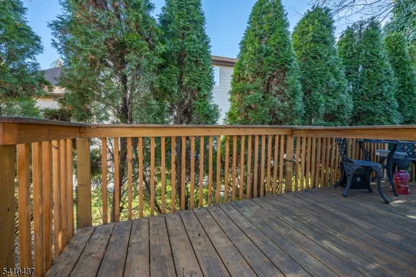 a view of wooden deck