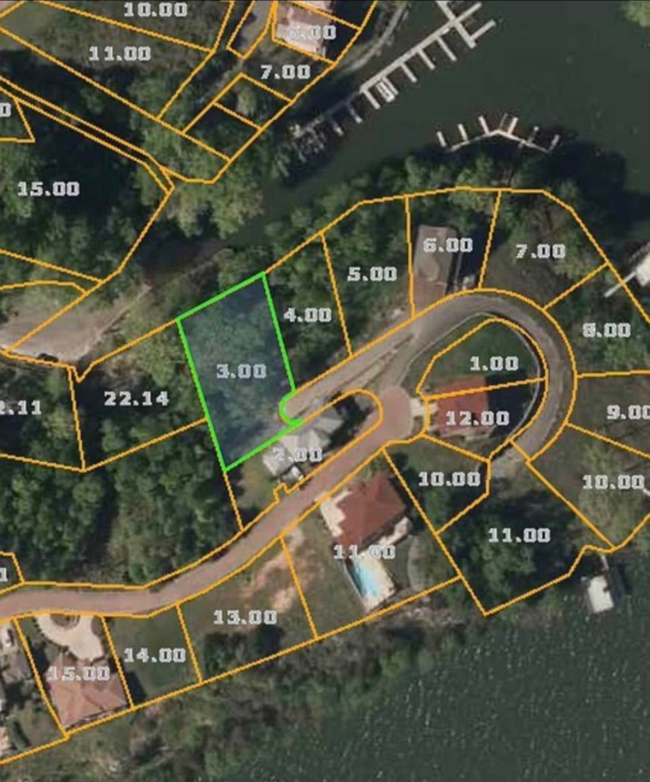 Pinnacle Pointe Point Savannah, TN 38372 - Photo 2 of 4 Aerial map of property and surrounding area featuring property boundaries highlighted