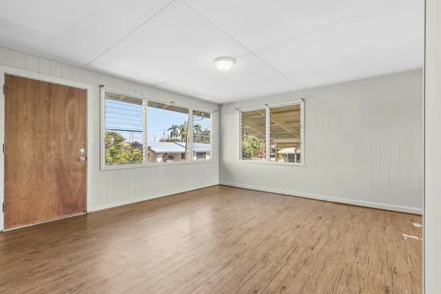 an empty room with a window