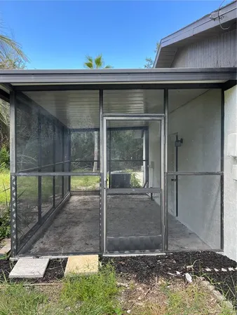 a view of a door of a house