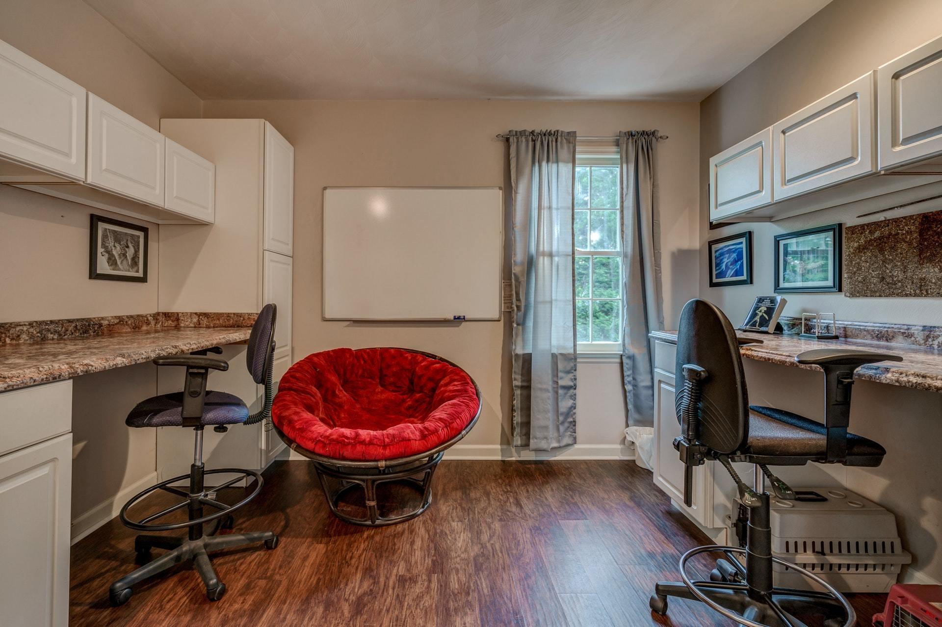 366 Stonehaven Lane Blue Ridge, VA 24064 - Photo 24 of 37 a view of a livingroom with workspace and a window