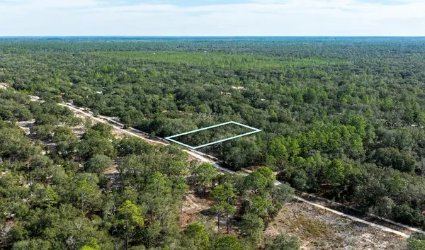 a view of a green field with lots of bushes
