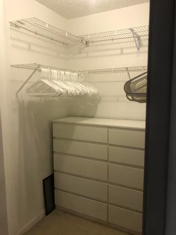 a close view of closet