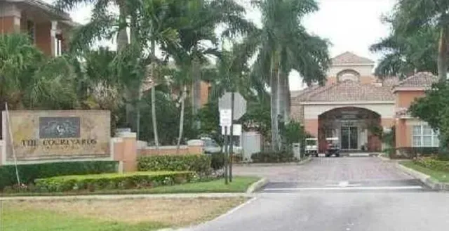 a view of a building entrance