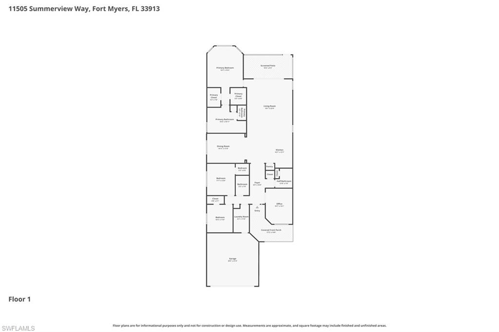11505 Summerview Way Fort Myers, FL 33913 - Photo 50 of 50 a picture of a floor plan