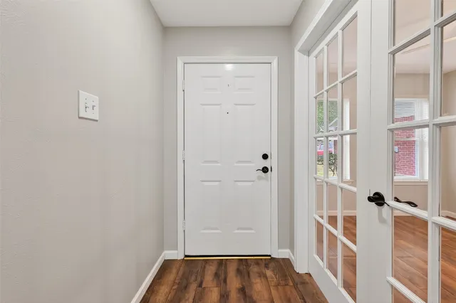 wooden floor in a white building