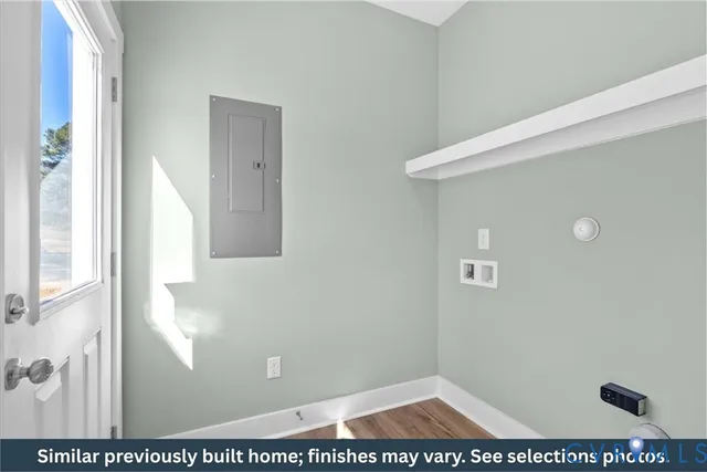 an empty room with a ceiling fan and window